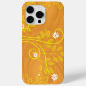 レトロホワイトデイジー花イエローオレンジ Case-Mate iPhoneケース (裏面)