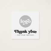レトロホワイトビジネス感謝してい挿入カード (正面)