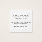 レトロホワイトビジネス感謝してい挿入カード (裏面)