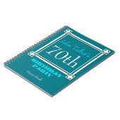 レトロホワイトフレーム70th誕生日ゲストブック ノートブック (左側)