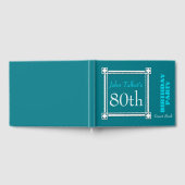 レトロホワイトフレーム80th誕生日ゲストブック ゲストブック (全面)
