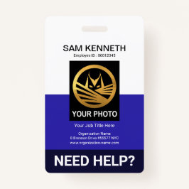 レトロホワイトブルーカラム医療ソーシャルワーク バッジ