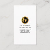 レトロホワイトボックスモシンプルノグラムレター 名刺 (裏面)