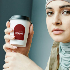 レトロホワイトレッド無地のカラーAqiqah赤ちゃんシャワー 紙コップ