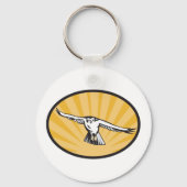 レトロホーク飛んでいる キーホルダー (正面)