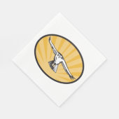 レトロホーク飛んでいる スタンダードランチョンナプキン (角)