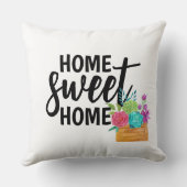 レトロホームスイートホームボホワイルドフラワーズ クッション (裏面)