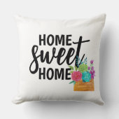 レトロホームスイートホームボホワイルドフラワーズ クッション (正面)