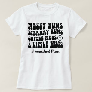 レトロホームスクールMom Messy Buns Library 走 CC Tシャツ