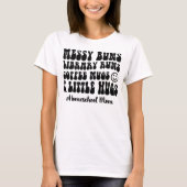 レトロホームスクールMom Messy Buns Library 走 CC Tシャツ (正面)