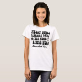 レトロホームスクールMom Messy Buns Library 走 CC Tシャツ (正面フル)