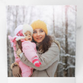 レトロホームミニマルズインウィンタースノー 三つ折りクリスマスカード (内部最初)