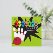 レトロボウリングパーティ 招待状 (スタンド正面)