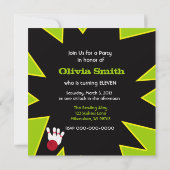 レトロボウリングパーティ 招待状 (裏面)