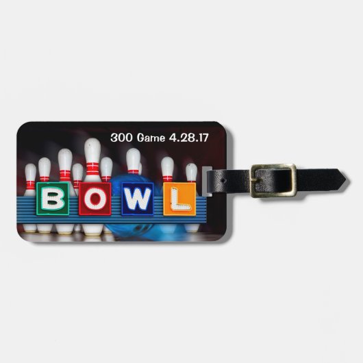 レトロボウルのサインゲームバッジ完璧なゲーム ラゲッジタグ (正面横)