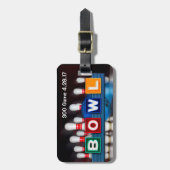 レトロボウルのサインゲームバッジ完璧なゲーム ラゲッジタグ (正面縦)