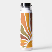 レトロボカラフルホヴィンテージサンライズ ウォーターボトル (正面)