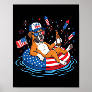 レトロボクサービールUSA250周年記念独立記念日 ポスター