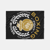 レトロボクシング手袋ボクサーへの贈り物を愛6 フリースブランケット (正面(横))