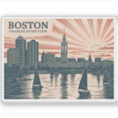 レトロボストンセーラボーツスカイラインWPAクラシックヴィンテージ シール (正面)