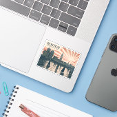 レトロボストンセーラボーツスカイラインWPAクラシックヴィンテージ シール (ノートパソコンとiPhone)