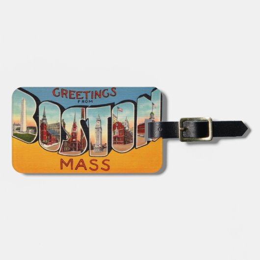 レトロボストンラゲッジタグ ラゲッジタグ (正面横)