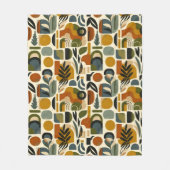 レトロボタニカジオメトリカ フリースブランケット (正面)