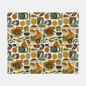 レトロボタニカジオメトリカ フリースブランケット (正面(横))