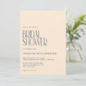 レトロボタニカルブルーイエローフローラブライダルシャワー 招待状 (スタンド正面)