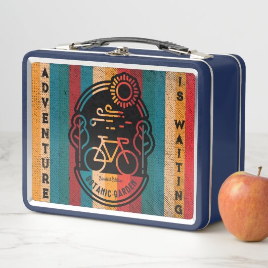 レトロボタニックガーデンバイクトレイル メタルランチボックス (インサイチュ)