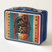 レトロボタニックガーデンバイクトレイル メタルランチボックス (正面)