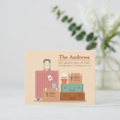 レトロボックスとスーツケース新しいホームのお知らせ 案内状 (スタンド正面)