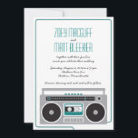 レトロボックスインディミキステープ結婚ス(ティール(緑がかった色)/シルバー) 招待状<br><div class="desc">80年代のファンキーボーボックス、ロマンチックな絡み合ったヒップスターのヘッドフォンとカラフルレトロなインディミックステープがこのおもしろいと結婚式招待状コレクションのスターユニークである。このコレクションに一致するすべての項目を参照: Visit Poptastic Bride Boutique:</div>