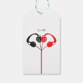 レトロボックスインディミックステ結婚ープの赤/黒 ギフトタグ (裏面)