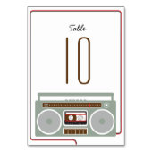 レトロボックスインディミックステ結婚ープの赤/黒 テーブルナンバー (裏面)