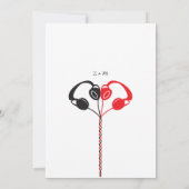 レトロボックスインディ結婚Mixtape's (BW / Red) 招待状 (裏面)