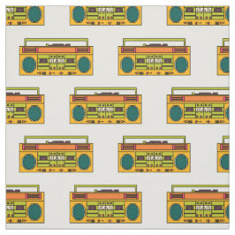 レトロボックス模様の織物 ファブリック