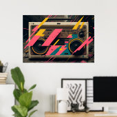 レトロボックス80のメンフィスのスタイリング ポスター (ホームオフィス)