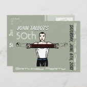 レトロボディビル50th誕生日日付の保存 案内ポストカード (正面/裏面)