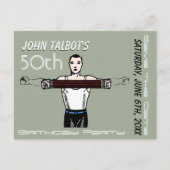 レトロボディビル50th誕生日日付の保存 案内ポストカード (正面)