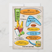 レトロボトルとビールベビーシャワー招待状 招待状 (正面)