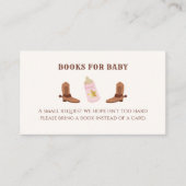 レトロボトルとブーツ女性のカーボーイベビーシャワー エンクロージャーカード (正面)