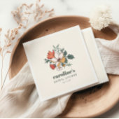 レトロボヘミアフローラ新しいカスタムブライダルシャワー スタンダードカクテルナプキン