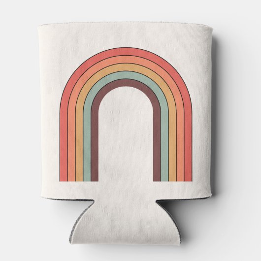 レトロボヘミアフローラ新しいカスタムブライダルシャワー 缶クーラー (裏面)