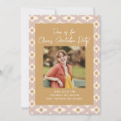 レトロボヘミアンサン日が差すこと写真卒業パーティー 招待状 (正面)