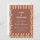 レトロボヘミアンテラコッタフローラバースデーパーティー 招待状 (正面)