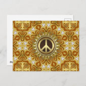レトロボヘミア溝平和シンボル葉書 ポストカード (正面/裏面)