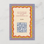 レトロボホおもしろい手作りカスタムブライダルシャワー エンクロージャーカード (正面)