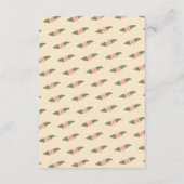 レトロボホおもしろい手作りカスタムブライダルシャワー エンクロージャーカード (裏面)