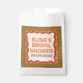 レトロボホおもしろい手作りカスタムブライダルシャワー フェイバーバッグ (正面)